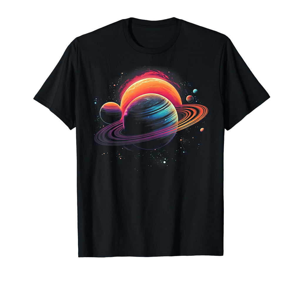 Vaporwave Solar System 80S Synthwave T-Shirt - Fun Novelty Design Unisex - T-Shirt, Sweatshirt, Hoodie