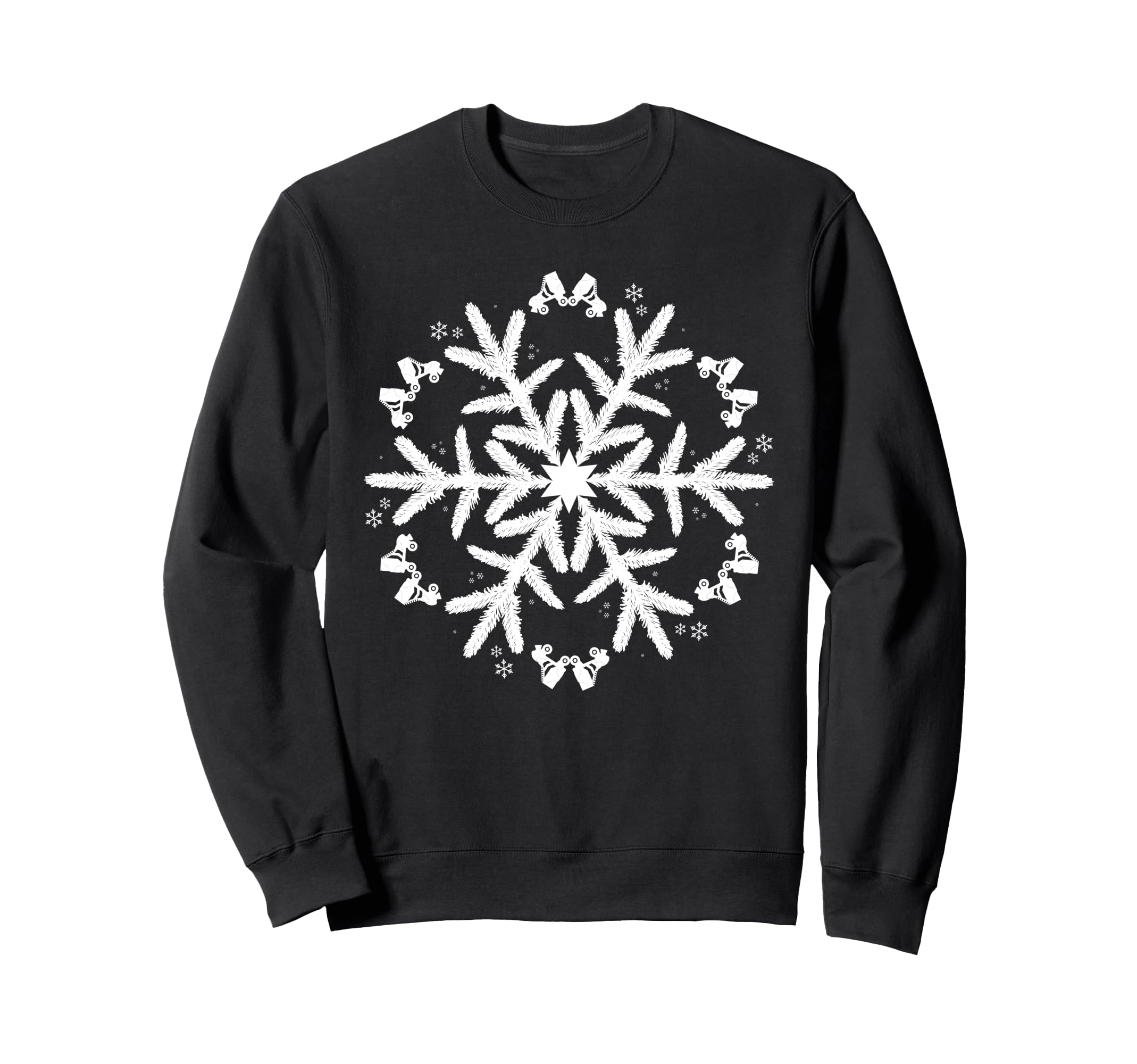 Snowflake Roller Skating Sweatshirt - Casual Everyday Wear Unisex - T-Shirt, Sweatshirt, Hoodie