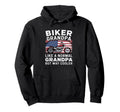 Biker Grandpa Way Cooler Hoodie - Graphic Print Unisex - T-Shirt, Sweatshirt, Hoodie