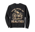 Chrome Dreams And Asphalt Sweatshirt - Casual Everyday Wear for Adults - T-Shirt, Sweatshirt, Hoodie