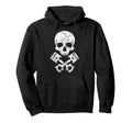 Motorcycle Hot Rod Skull Cross Bone Hoodie - Custom Art Print Men Women - T-Shirt, Sweatshirt, Hoodie