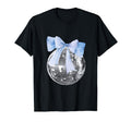 Disco Ball Blue Bow Coquette Girly T-Shirt - Fun Novelty Design for Adults - T-Shirt, Sweatshirt, Hoodie