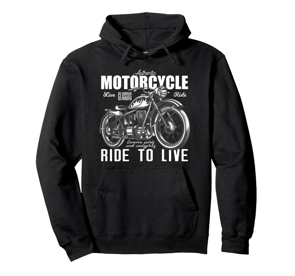 Motorcycling Biker Motorcycle Ride Hoodie - Fun Novelty Design Men Women - T-Shirt, Sweatshirt, Hoodie