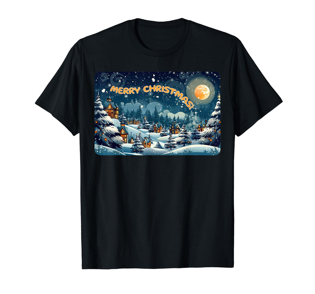 Merry Holiday Postcard T-Shirt - Trendy Graphic for Adults - T-Shirt, Sweatshirt, Hoodie