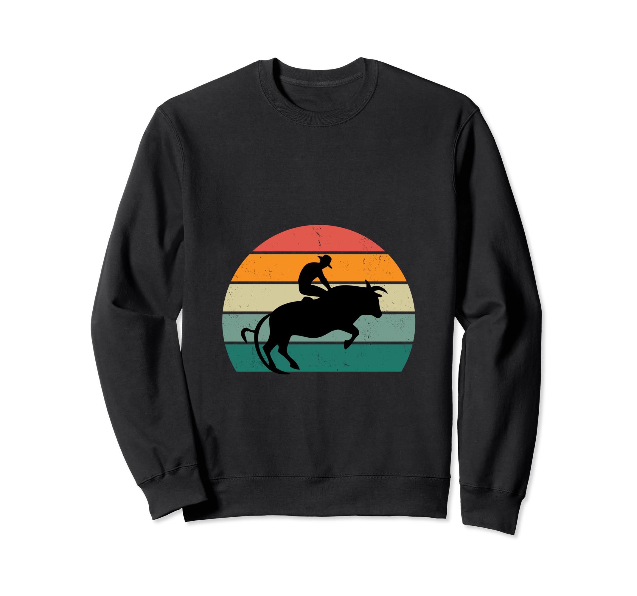 Rodeo Bull Riding Western Cowboy Sweatshirt - Aesthetic Graphic for Adults - T-Shirt, Sweatshirt, Hoodie