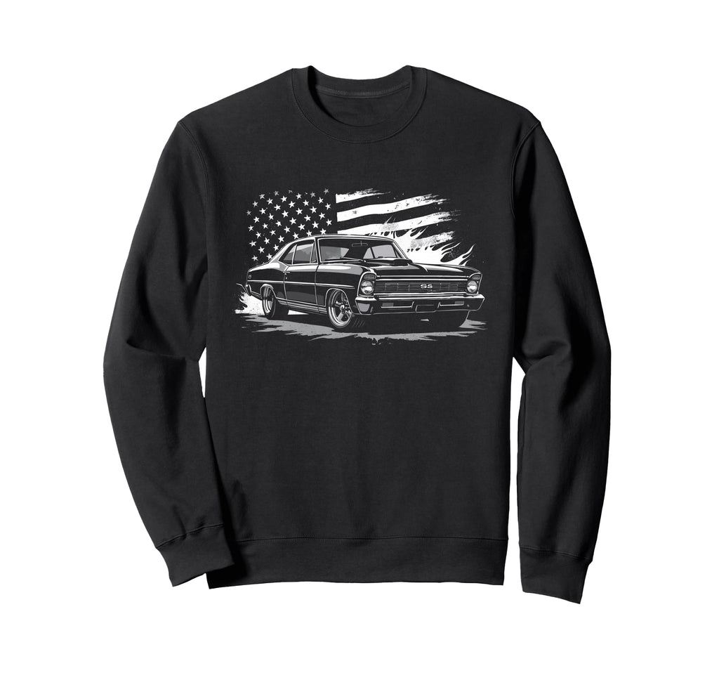 66 67 Nova Ss Muscle Car American Sweatshirt - Aesthetic Graphic Unisex - T-Shirt, Sweatshirt, Hoodie