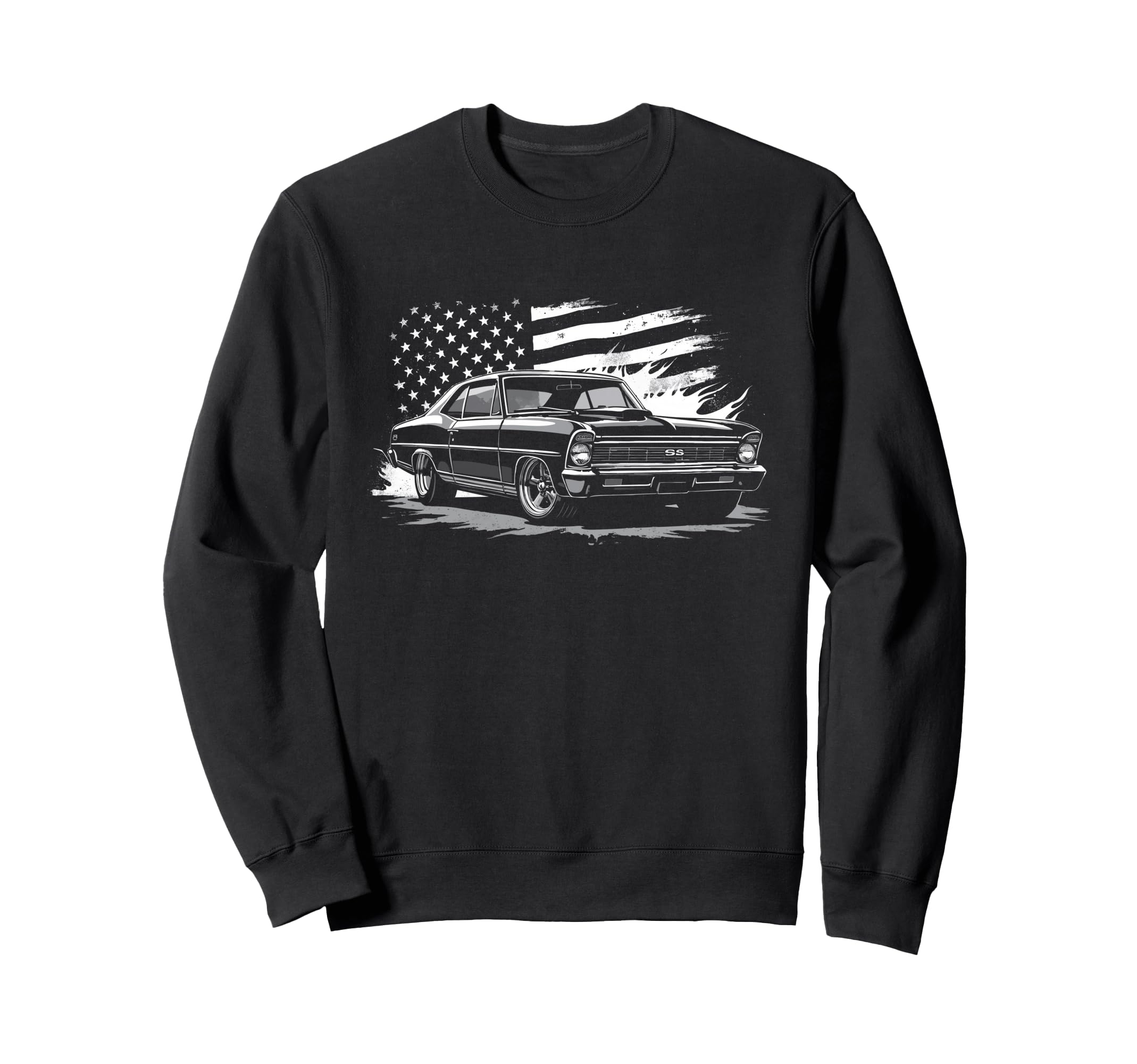 66 67 Nova Ss Muscle Car American Sweatshirt - Aesthetic Graphic Unisex - T-Shirt, Sweatshirt, Hoodie