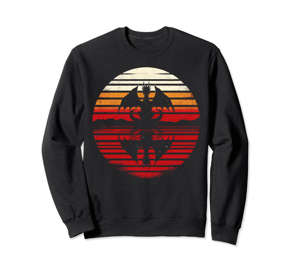 Dragon Sunset Safari 70S Sweatshirt - Custom Art Print Unisex - T-Shirt, Sweatshirt, Hoodie