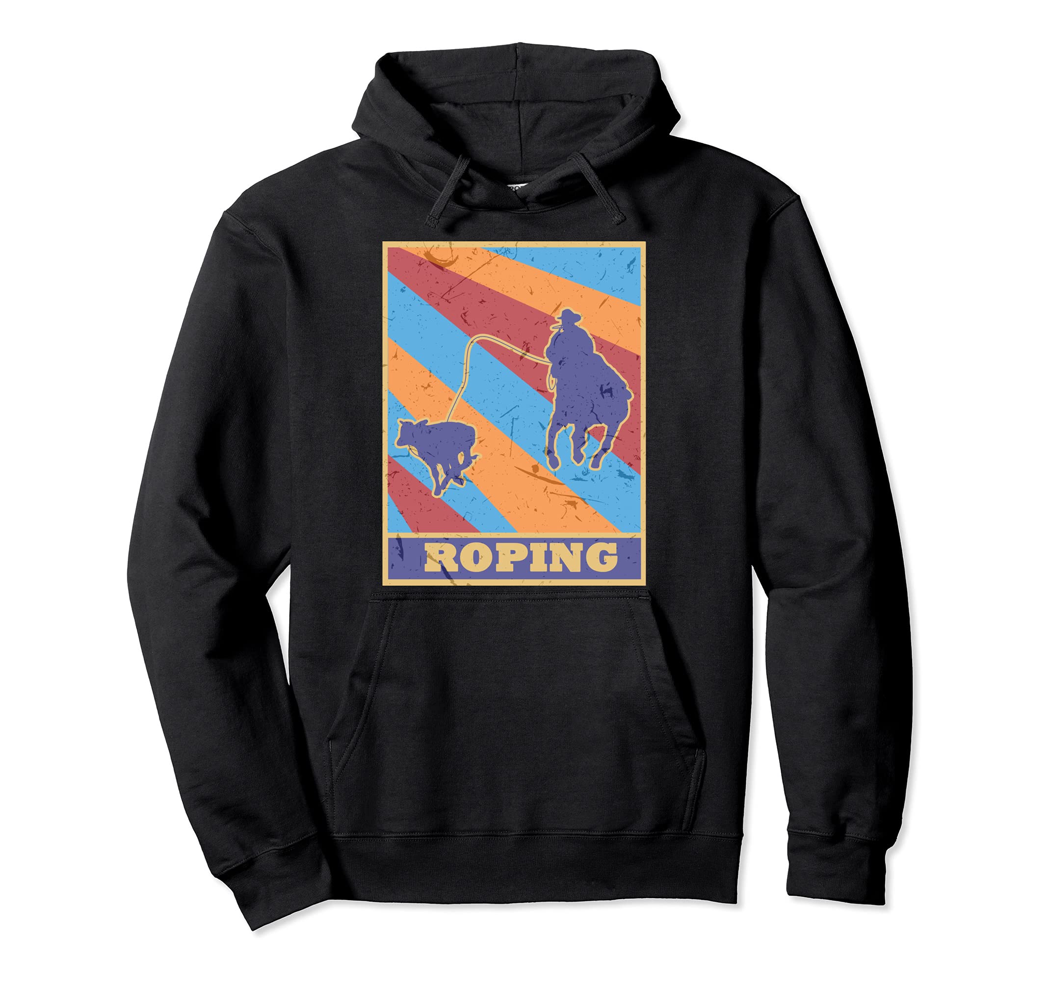 Roping Colors Rodeo Calf Roper Horseback Hoodie - Aesthetic Graphic Unisex - T-Shirt, Sweatshirt, Hoodie