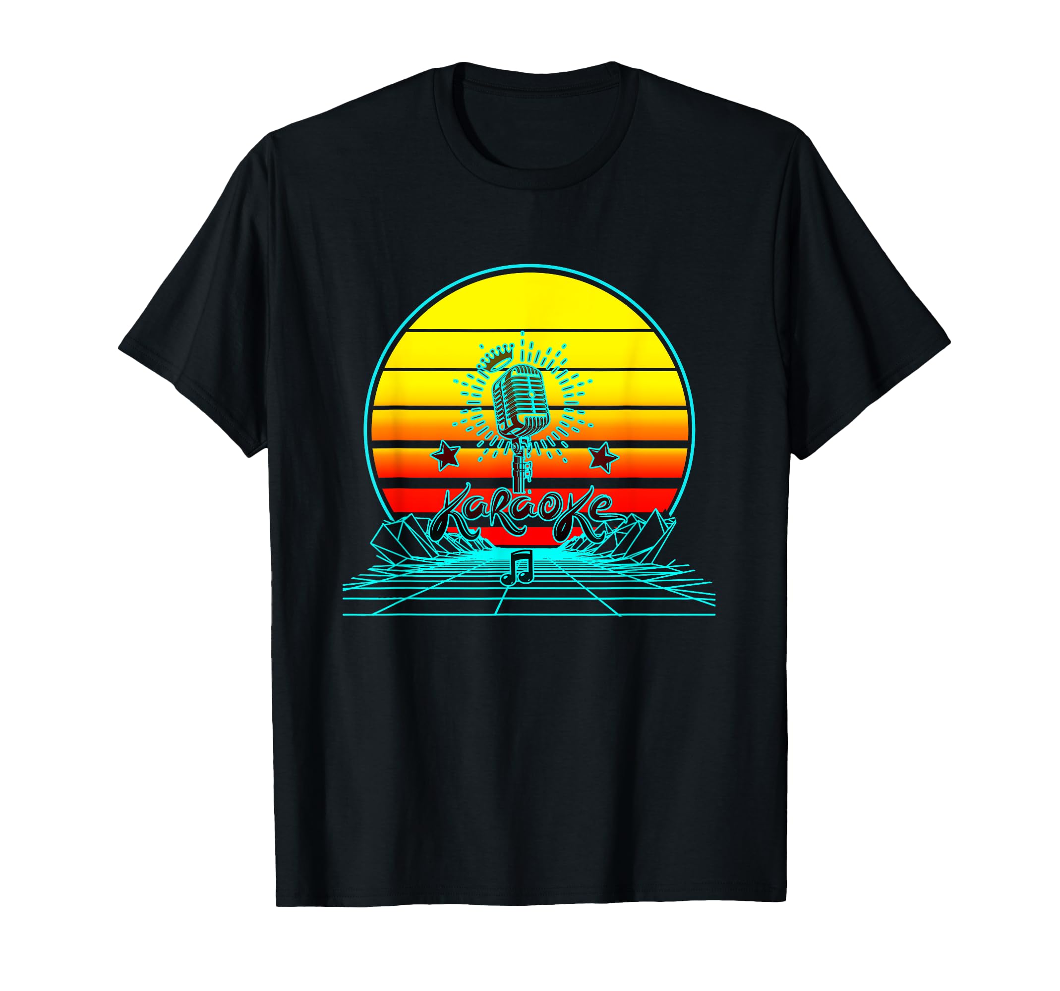Sunset Karaoke King T-Shirt - Fun Novelty Design for Adults - T-Shirt, Sweatshirt, Hoodie