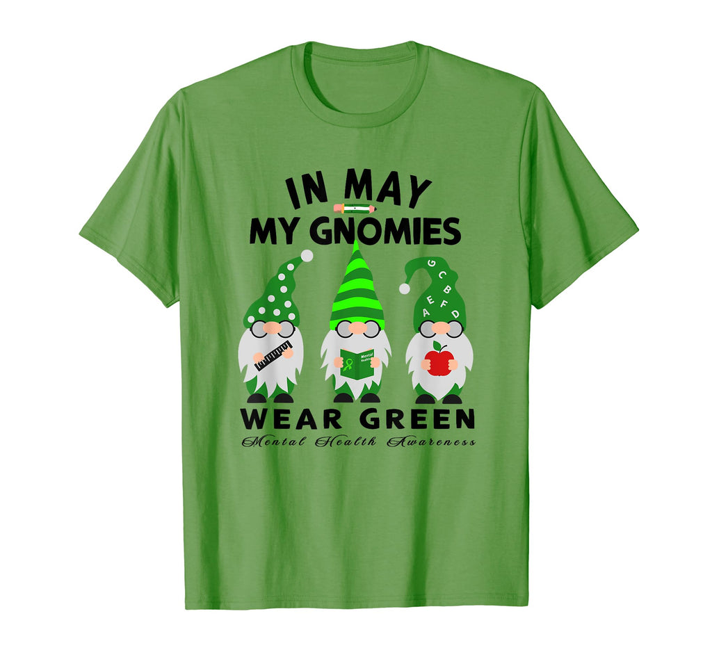May My Gnomies Wear Green Mental Health T-Shirt - Trendy Graphic Unisex - T-Shirt, Sweatshirt, Hoodie