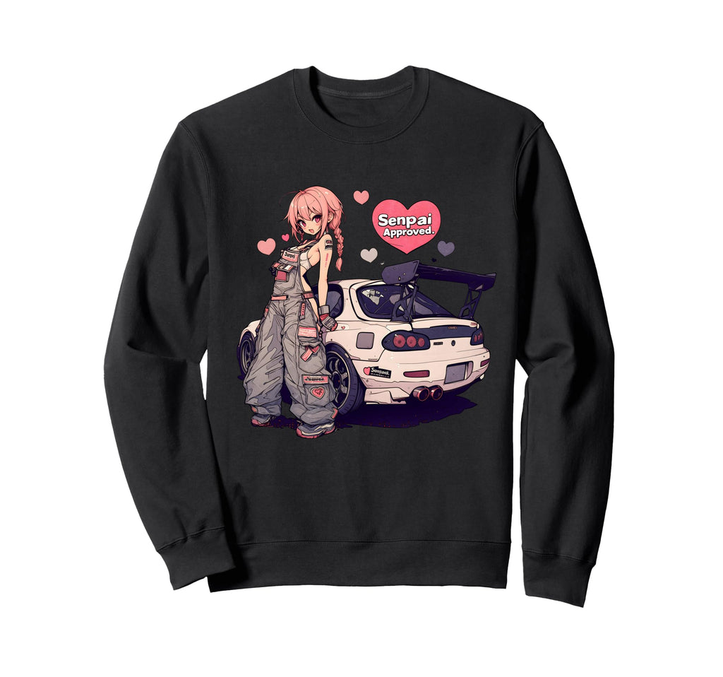 Jdm Racer Drift Culture Anime Sweatshirt - Casual Everyday Wear for Adults - T-Shirt, Sweatshirt, Hoodie