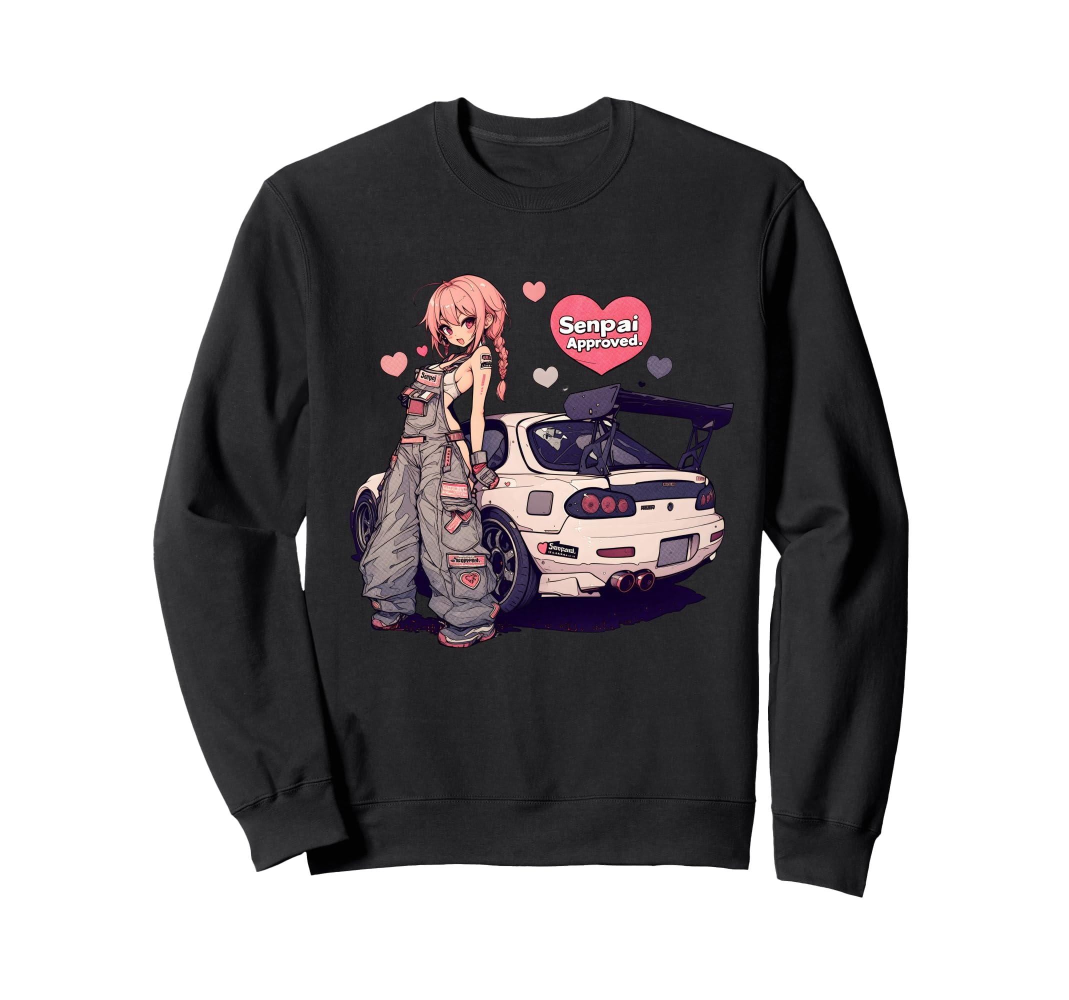Jdm Racer Drift Culture Anime Sweatshirt - Casual Everyday Wear for Adults - T-Shirt, Sweatshirt, Hoodie