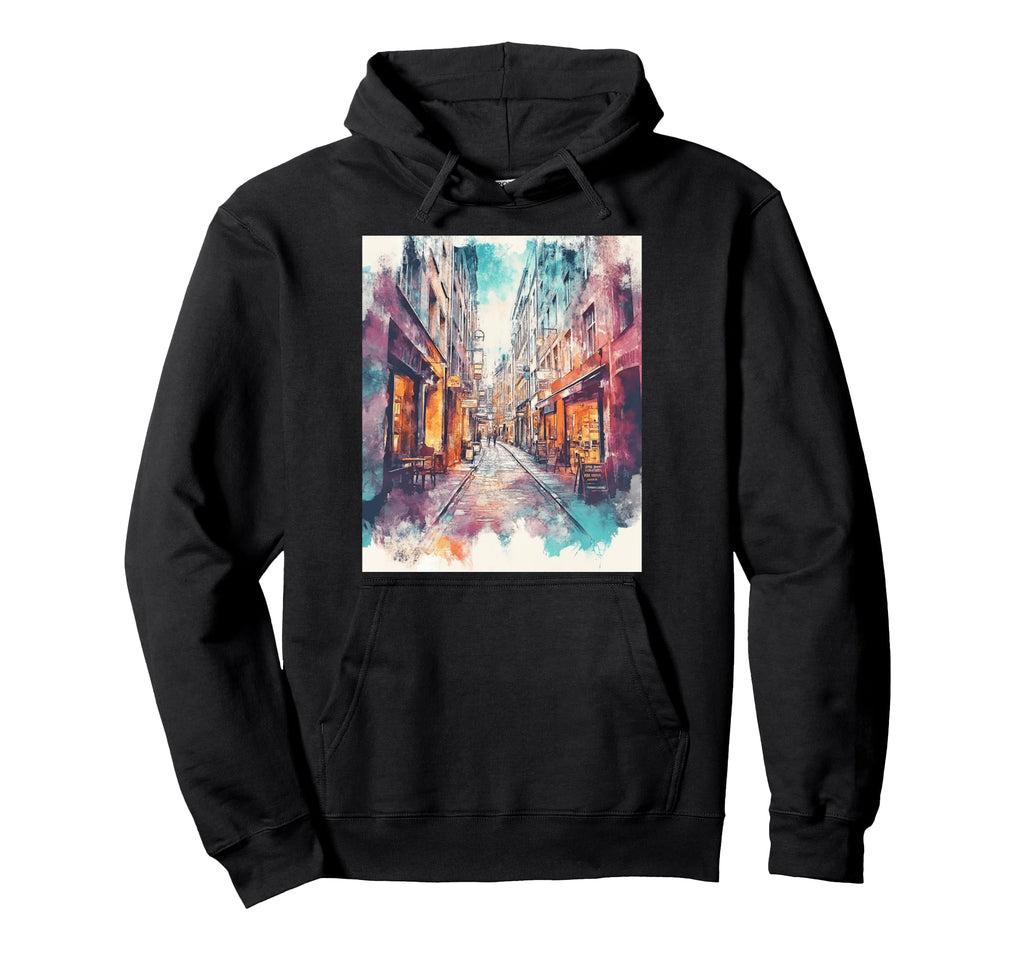 Urban Street Scene Art Hoodie - Streetwear Style Unisex - T-Shirt, Sweatshirt, Hoodie