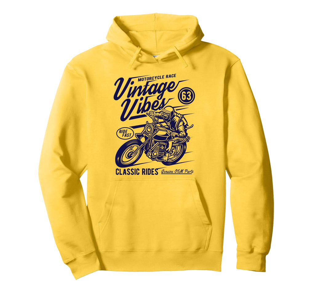 Vibes Rides Motorcycle Race Hoodie - Minimalist Print Men Women - T-Shirt, Sweatshirt, Hoodie