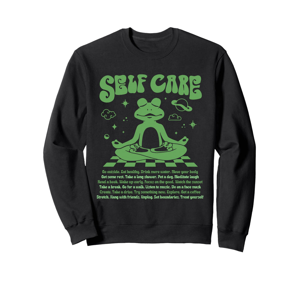 Self Care Positive Aesthetic Self Love Sweatshirt - Minimalist Print Unisex - T-Shirt, Sweatshirt, Hoodie