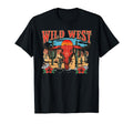 Wild West Cowboy Skull Floral Cowboy T-Shirt - Minimalist Print Unisex - T-Shirt, Sweatshirt, Hoodie