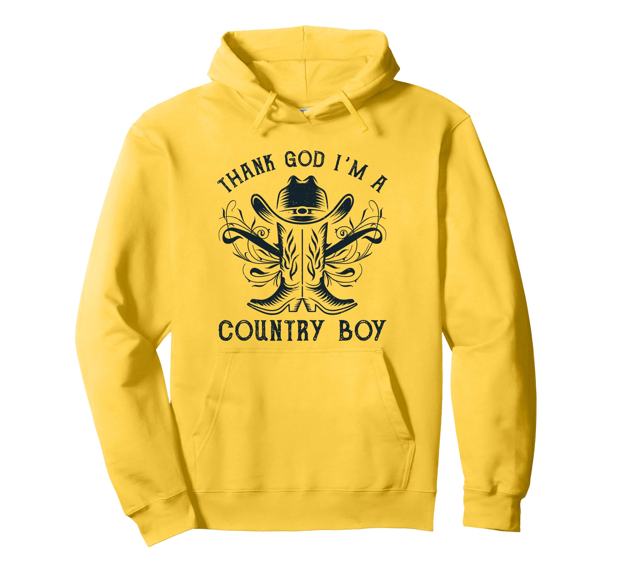 Thank God Im Country Music Cowboy Western Hoodie - Minimalist Print Unisex - T-Shirt, Sweatshirt, Hoodie