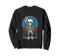 Melancholic Skeleton Waiting Bone Sweatshirt - Custom Art Print for Adults - T-Shirt, Sweatshirt, Hoodie