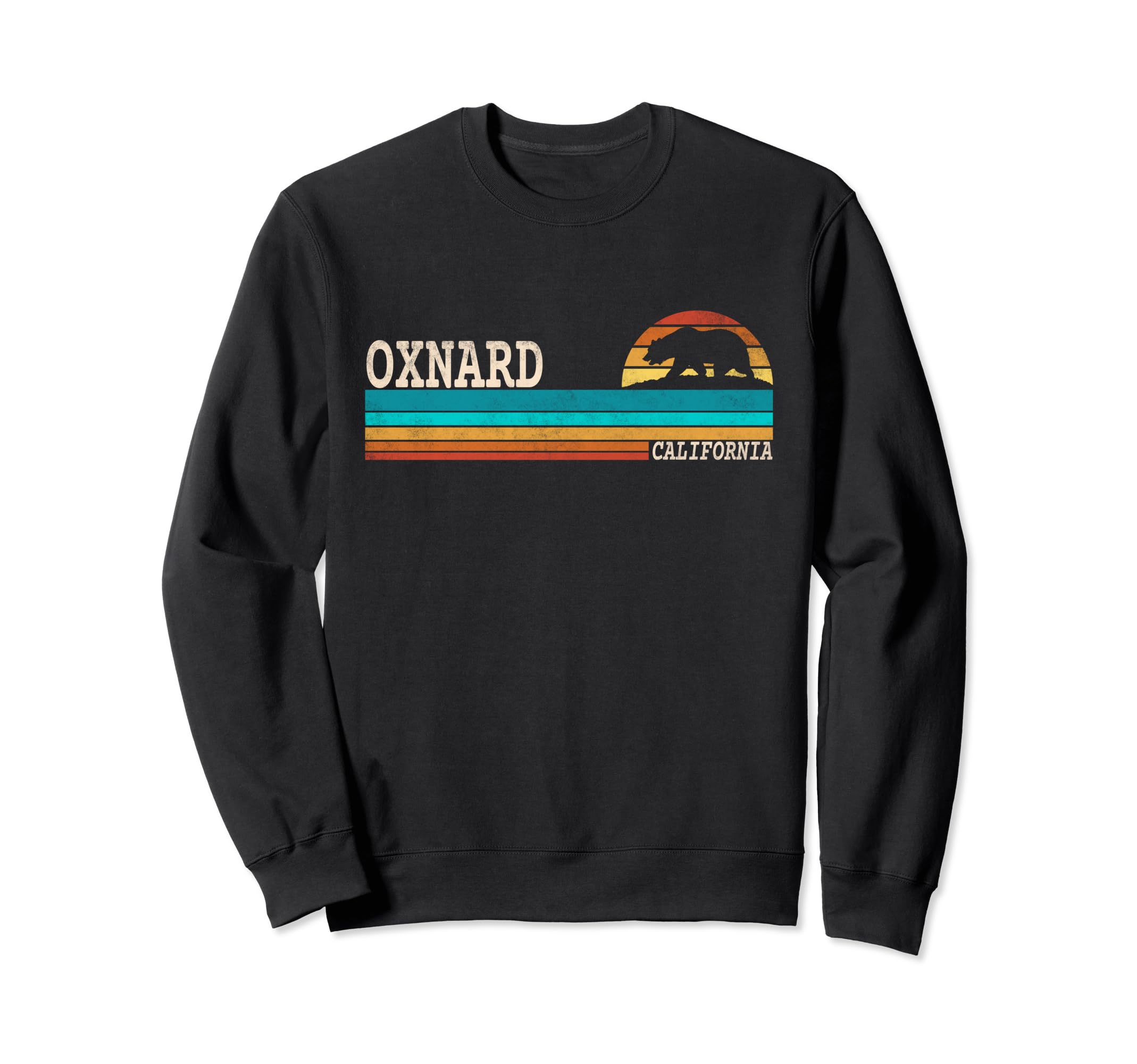 Oxnard California State Bear Sunset Sweatshirt - Minimalist Print Unisex - T-Shirt, Sweatshirt, Hoodie