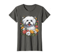 Maltese Mom Floral Dog Lover T-Shirt - Casual Everyday Wear Men Women - T-Shirt, Sweatshirt, Hoodie