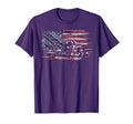 Motorcycle Usa Flag Biker Motorcycle T-Shirt - Minimalist Print Unisex - T-Shirt, Sweatshirt, Hoodie
