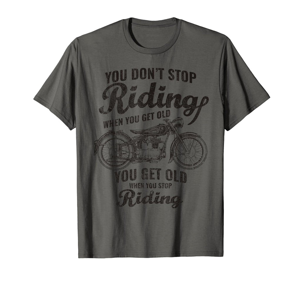 Distressed Motorcycle Biker Gift Dad T-Shirt - Custom Art Print Men Women - T-Shirt, Sweatshirt, Hoodie