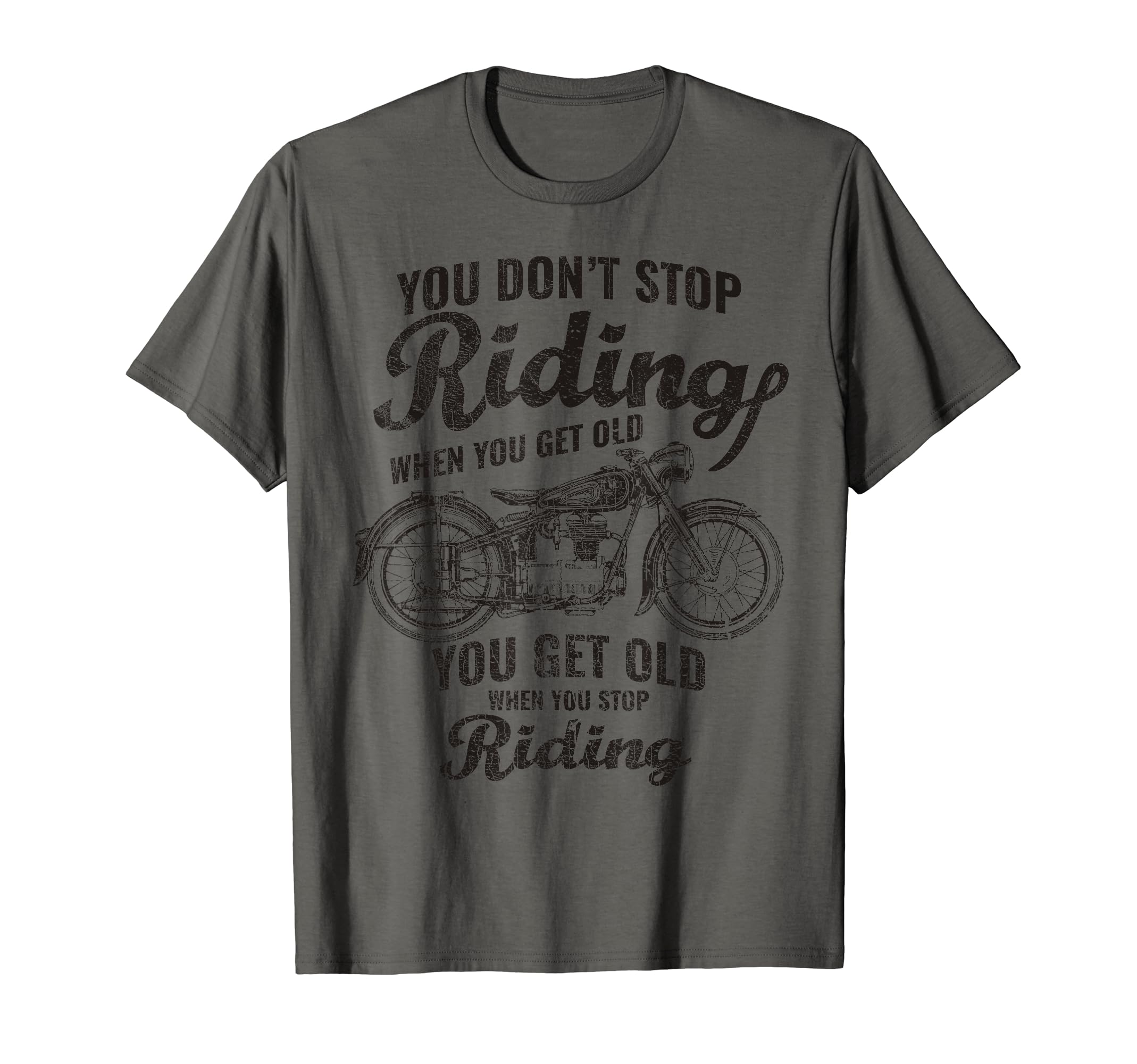 Distressed Motorcycle Biker Gift Dad T-Shirt - Custom Art Print Men Women - T-Shirt, Sweatshirt, Hoodie