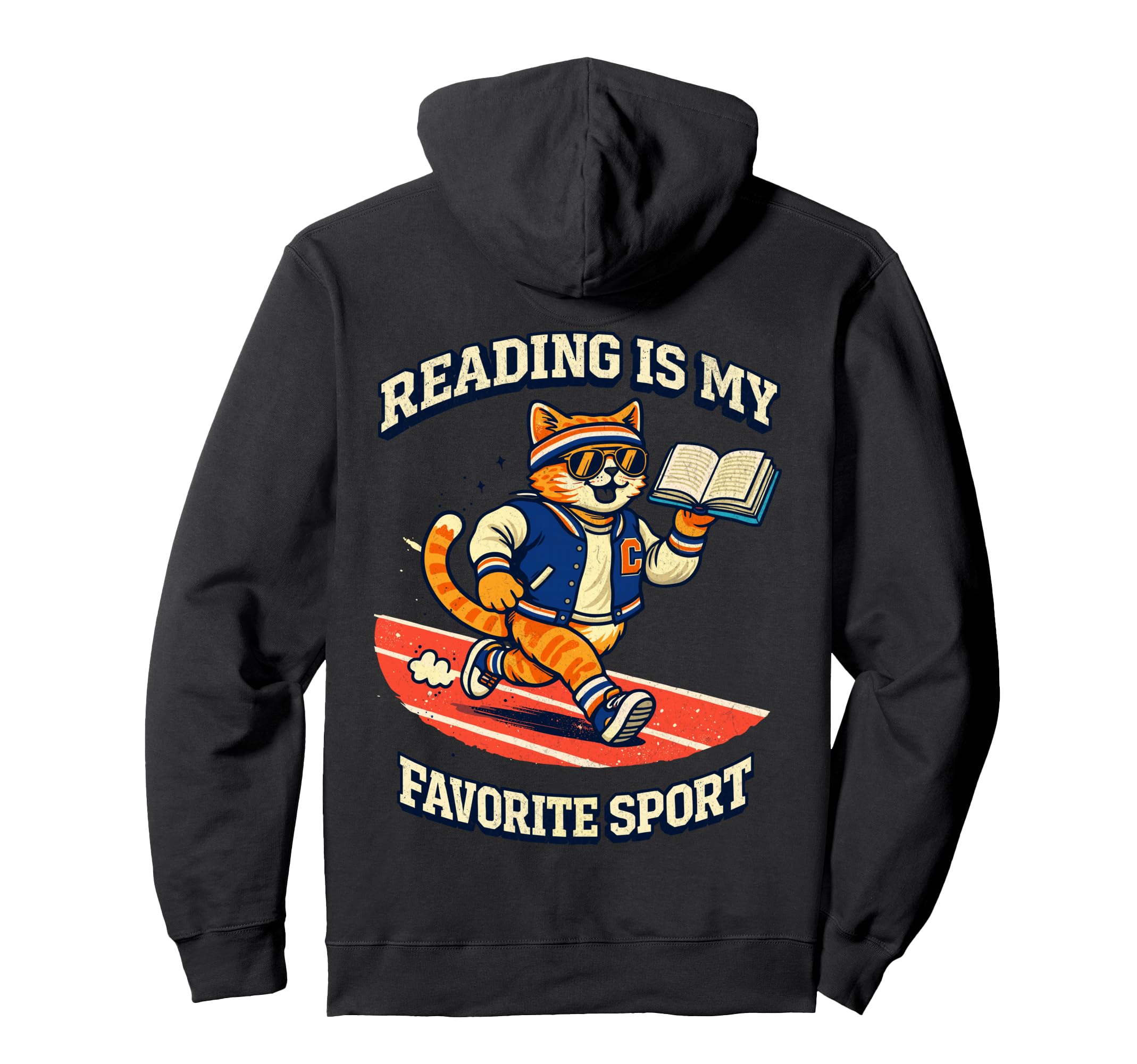 Reading Is My Favorite Sport Funny Hoodie - Fun Novelty Design Men Women - T-Shirt, Sweatshirt, Hoodie
