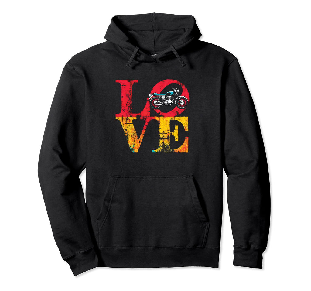 Love Motorcycling Colorful Hoodie - Aesthetic Graphic for Adults - T-Shirt, Sweatshirt, Hoodie