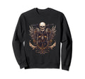 Skeleton Biker Wings Skull Sweatshirt - Streetwear Style Men Women - T-Shirt, Sweatshirt, Hoodie