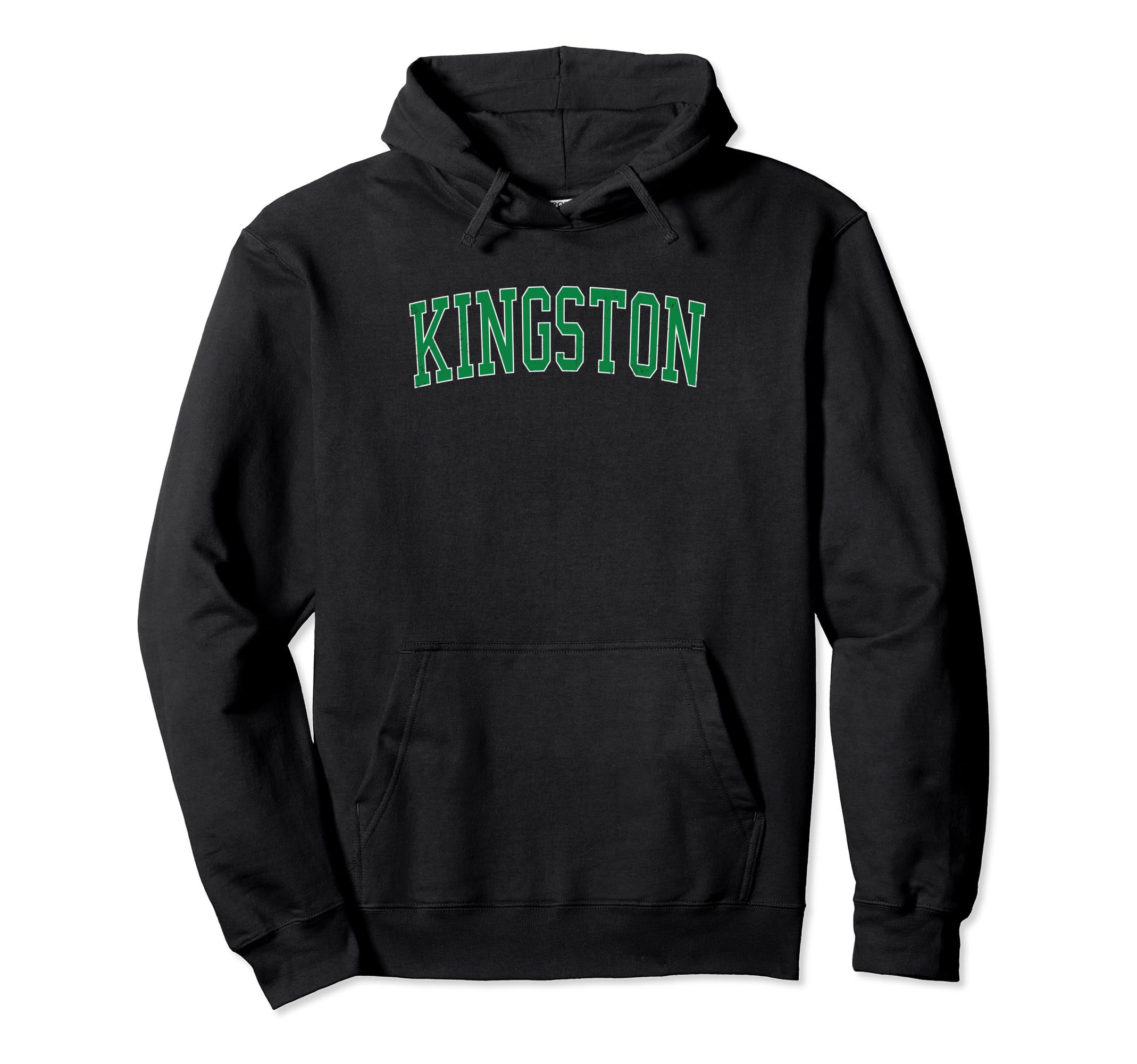 Kingston Ny Distressed Green Varsity Hoodie - Custom Art Print Men Women - T-Shirt, Sweatshirt, Hoodie
