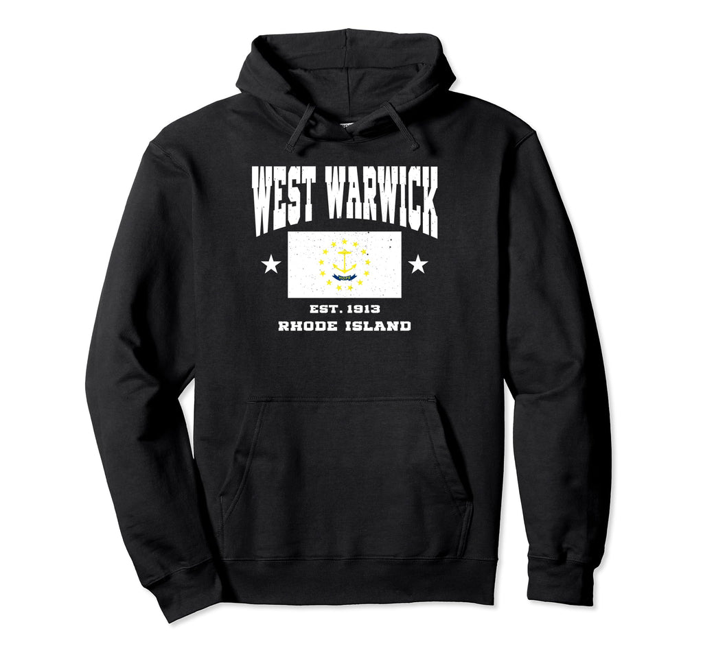 West Warwick Rhode Island Ri Throwback Hoodie - Streetwear Style for Adults - T-Shirt, Sweatshirt, Hoodie
