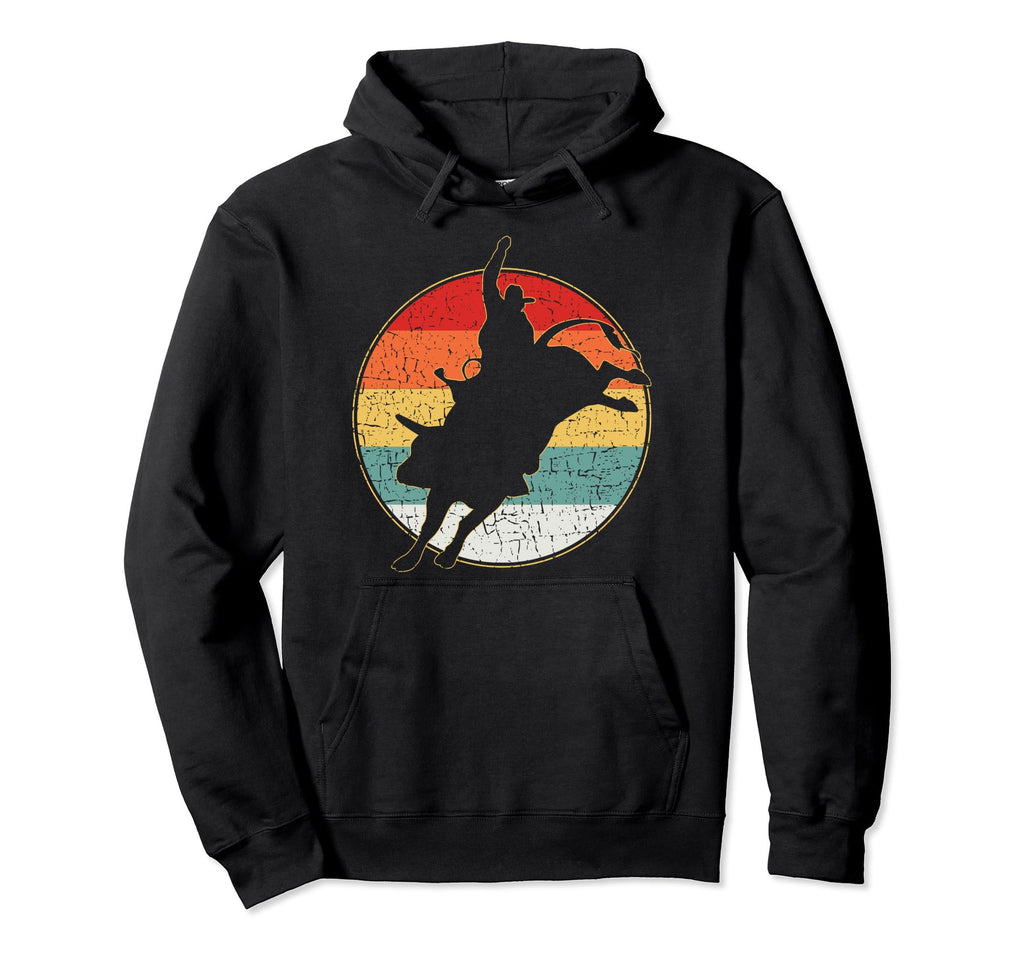 Bucking Bull Riding Rodeo Rider Western Hoodie - Trendy Graphic for Adults - T-Shirt, Sweatshirt, Hoodie