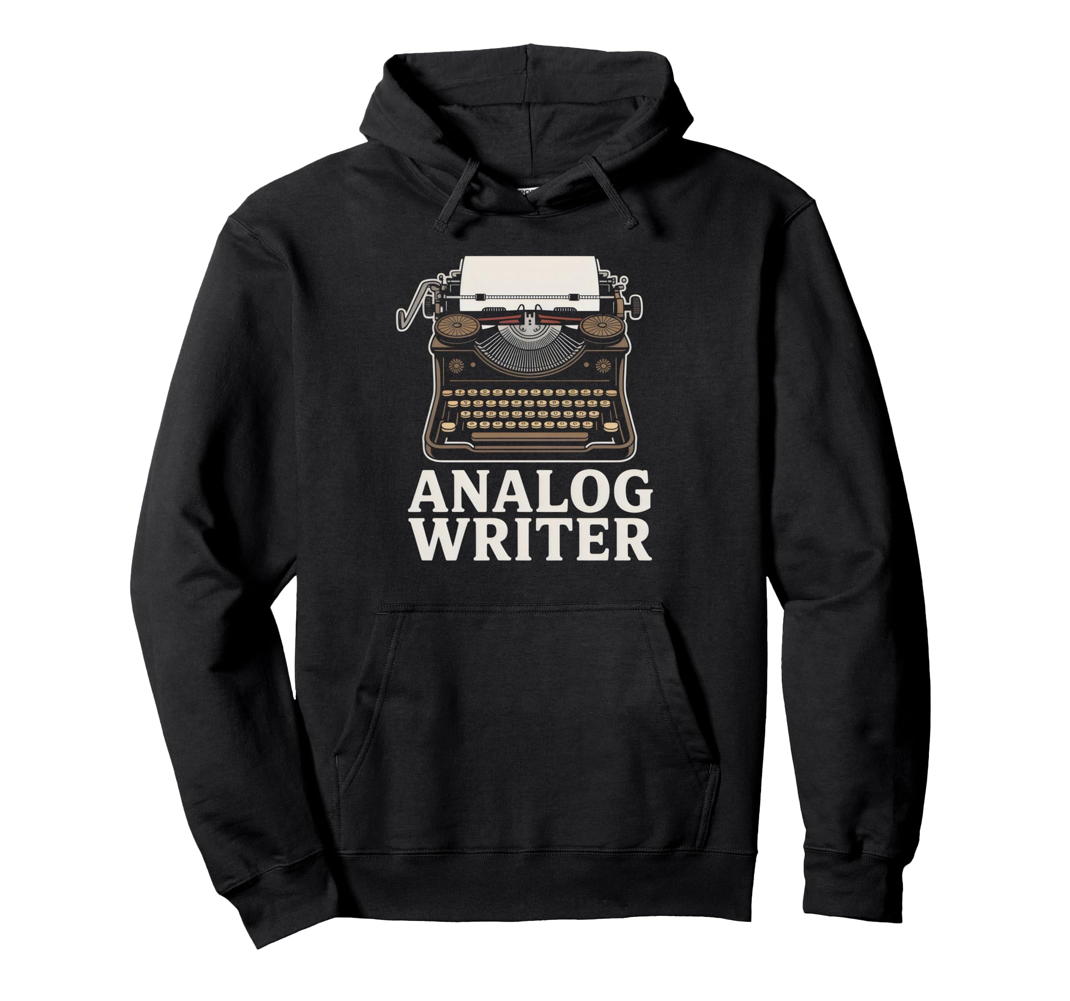 Analog Writer Typewriter Old School Hoodie - Aesthetic Graphic for Adults - T-Shirt, Sweatshirt, Hoodie