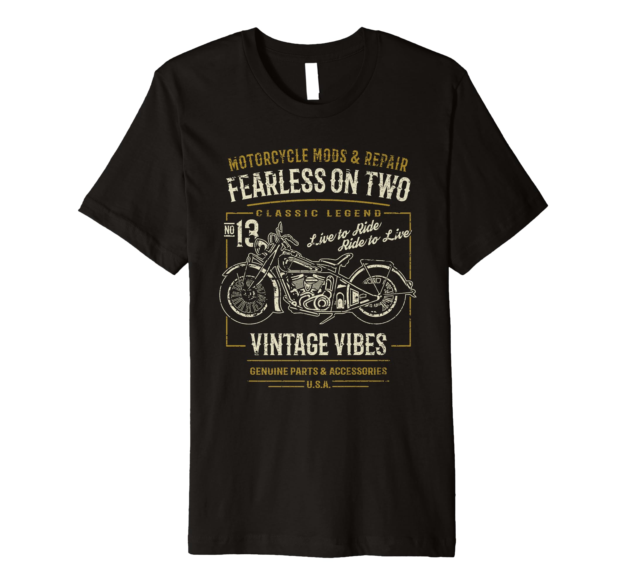 Motorcycle Distressed T-Shirt - Minimalist Print for Adults - T-Shirt, Sweatshirt, Hoodie