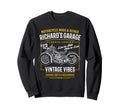 Richards Garage Motorcycle Name Sweatshirt - Minimalist Print for Adults - T-Shirt, Sweatshirt, Hoodie