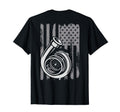 Turbo Us Flag Tuner Car Guy Turbocharged T-Shirt - Custom Art Print Unisex - T-Shirt, Sweatshirt, Hoodie