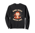 Sab Moh Maya Hai Hindi Meditation Monkey Sweatshirt - Graphic Print Unisex - T-Shirt, Sweatshirt, Hoodie