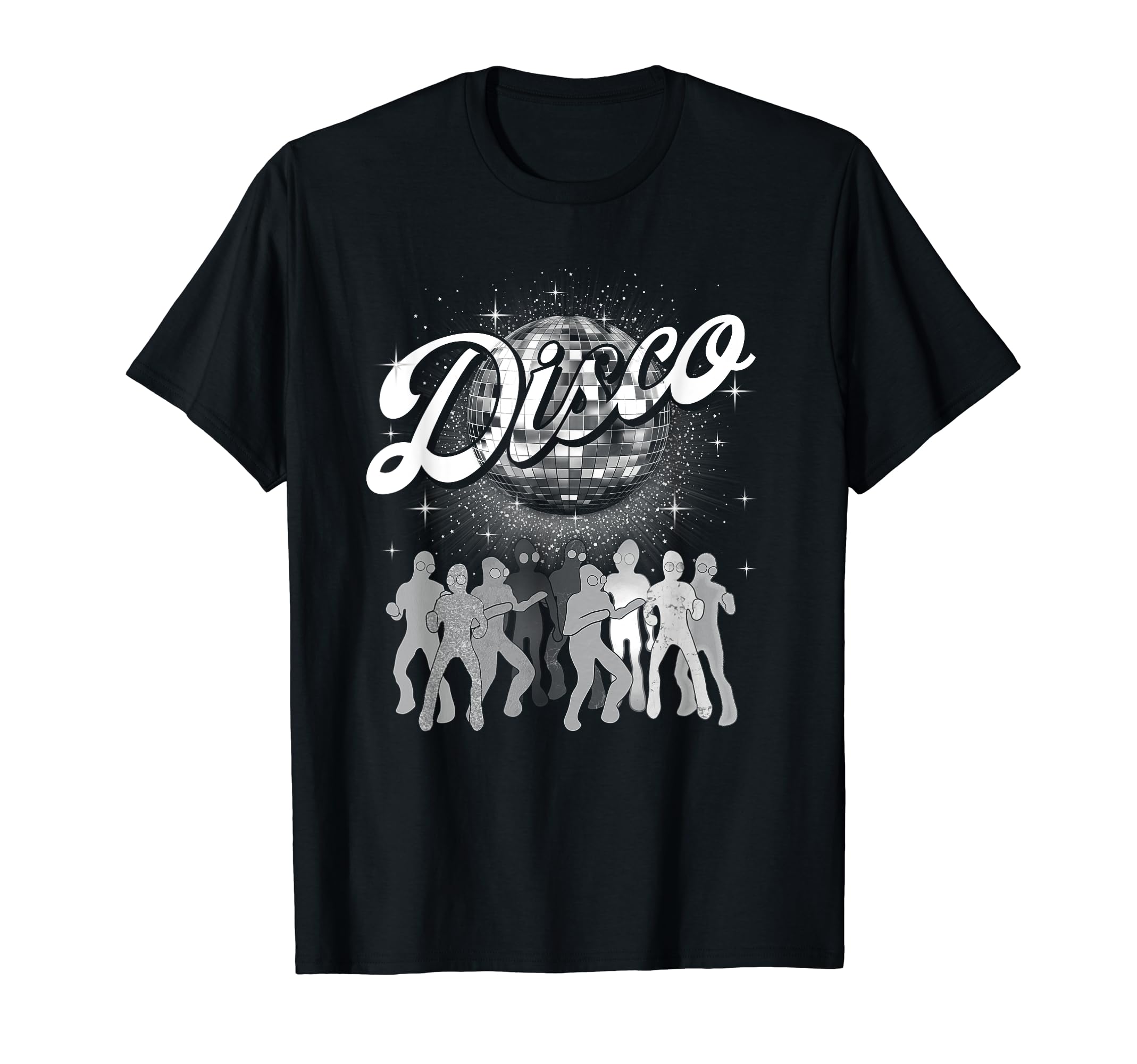 Black And White Disco Ball Club T-Shirt - Casual Everyday Wear Men Women - T-Shirt, Sweatshirt, Hoodie