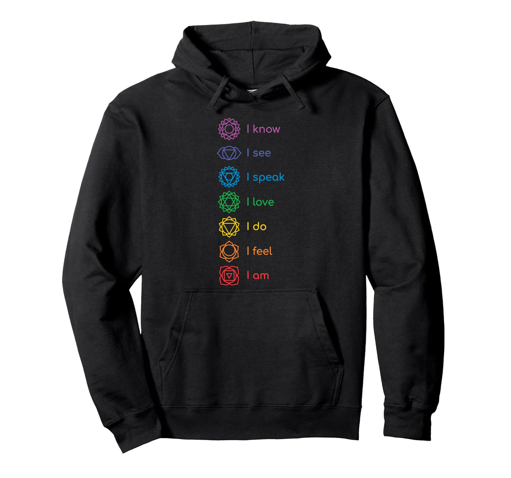 Chakras Yoga Meditation Zen Om Namaste Hoodie - Unique Graphic Unisex - T-Shirt, Sweatshirt, Hoodie