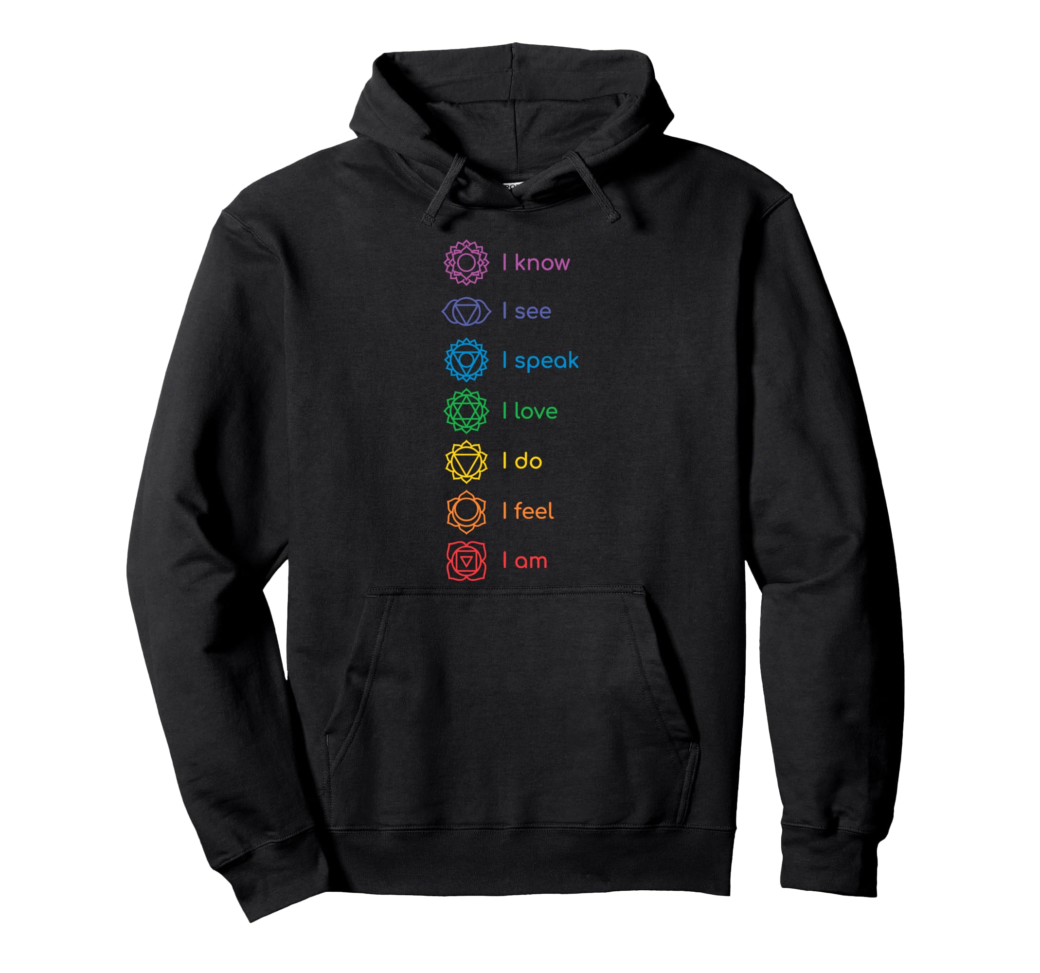 Chakras Yoga Meditation Zen Om Namaste Hoodie - Unique Graphic Unisex - T-Shirt, Sweatshirt, Hoodie