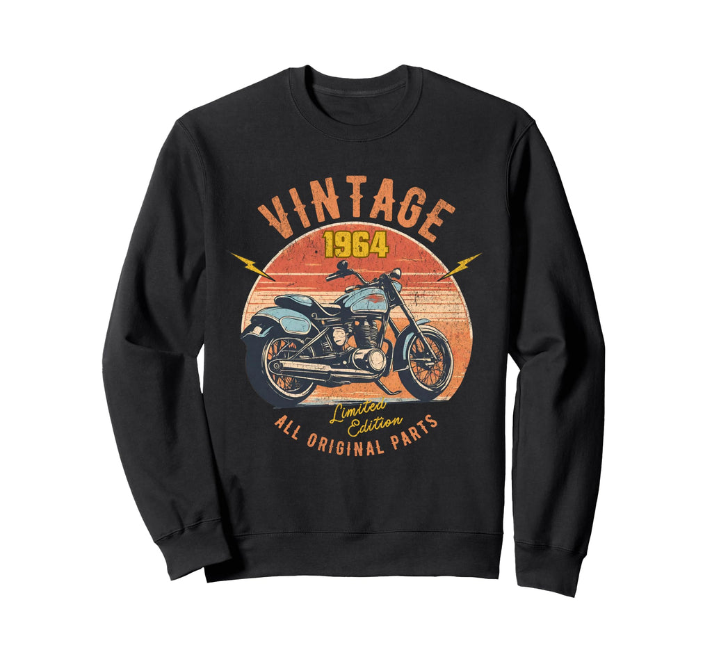 1964 Motorcycle Bikers Sixtieth Birthday Sweatshirt - Unique Graphic Unisex - T-Shirt, Sweatshirt, Hoodie