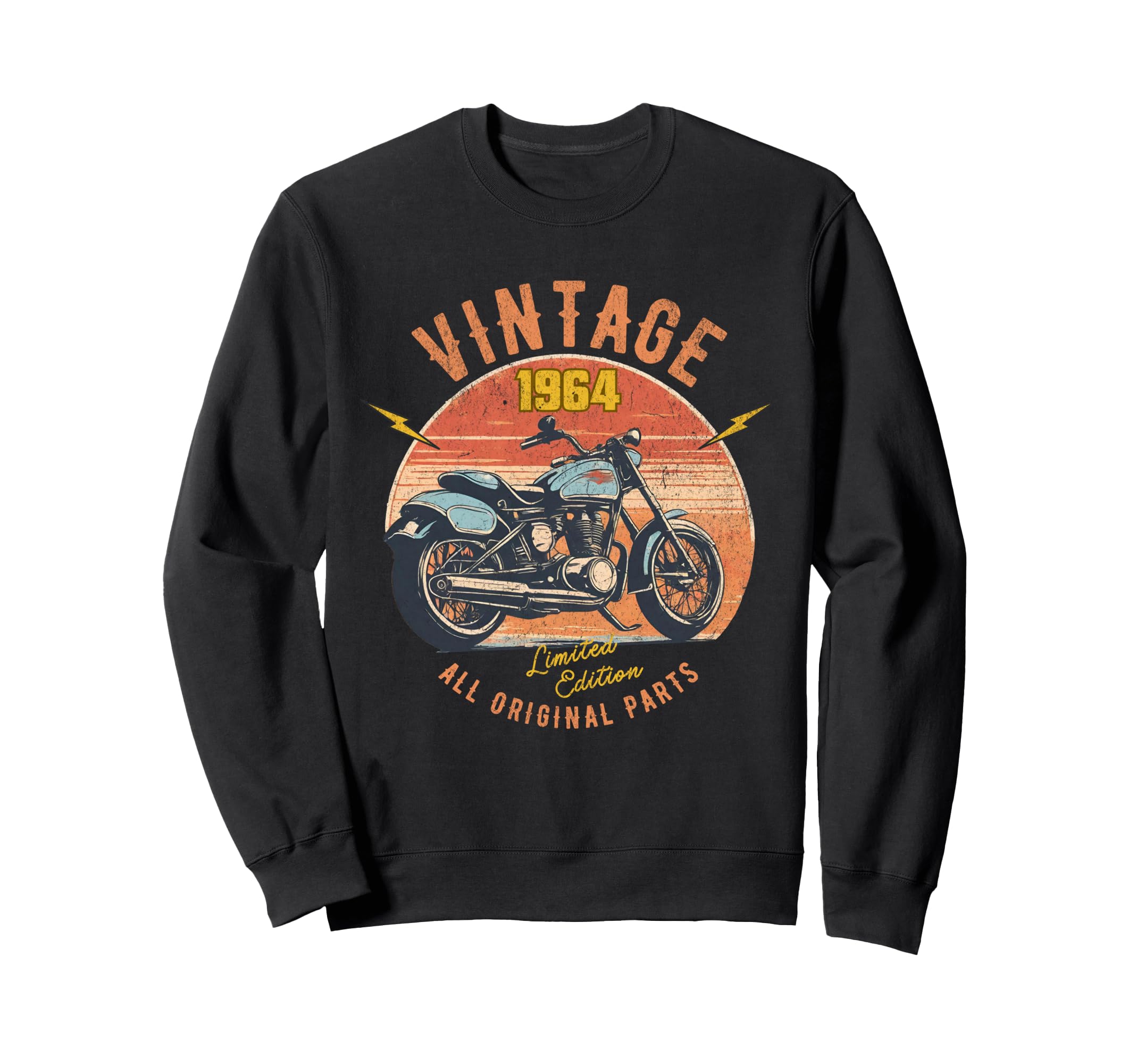 1964 Motorcycle Bikers Sixtieth Birthday Sweatshirt - Unique Graphic Unisex - T-Shirt, Sweatshirt, Hoodie