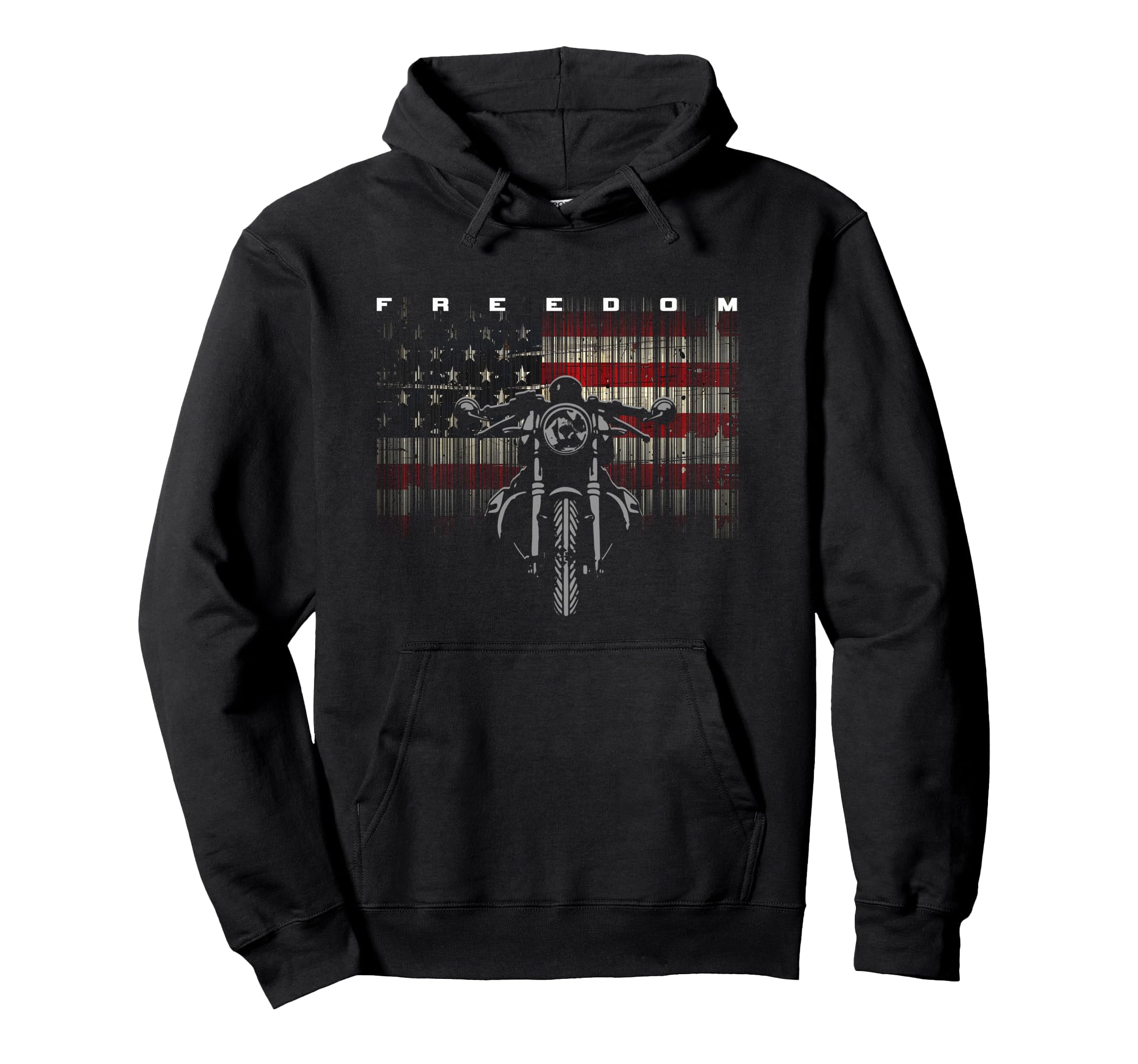 American Flag Motorcycle Hoodie - Streetwear Style Men Women - T-Shirt, Sweatshirt, Hoodie