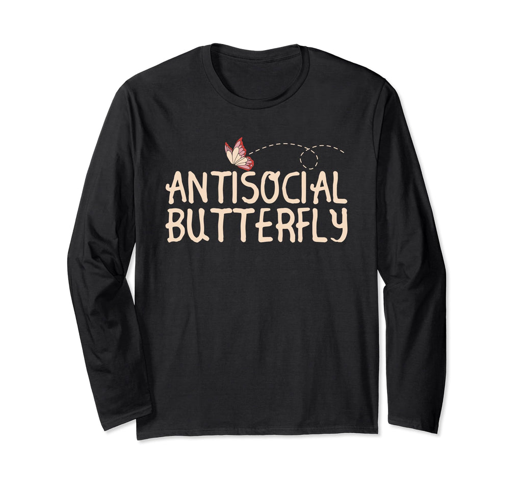 Antisocial Butterfly Funny Introvert T-Shirt - Trendy Graphic Unisex - T-Shirt, Sweatshirt, Hoodie