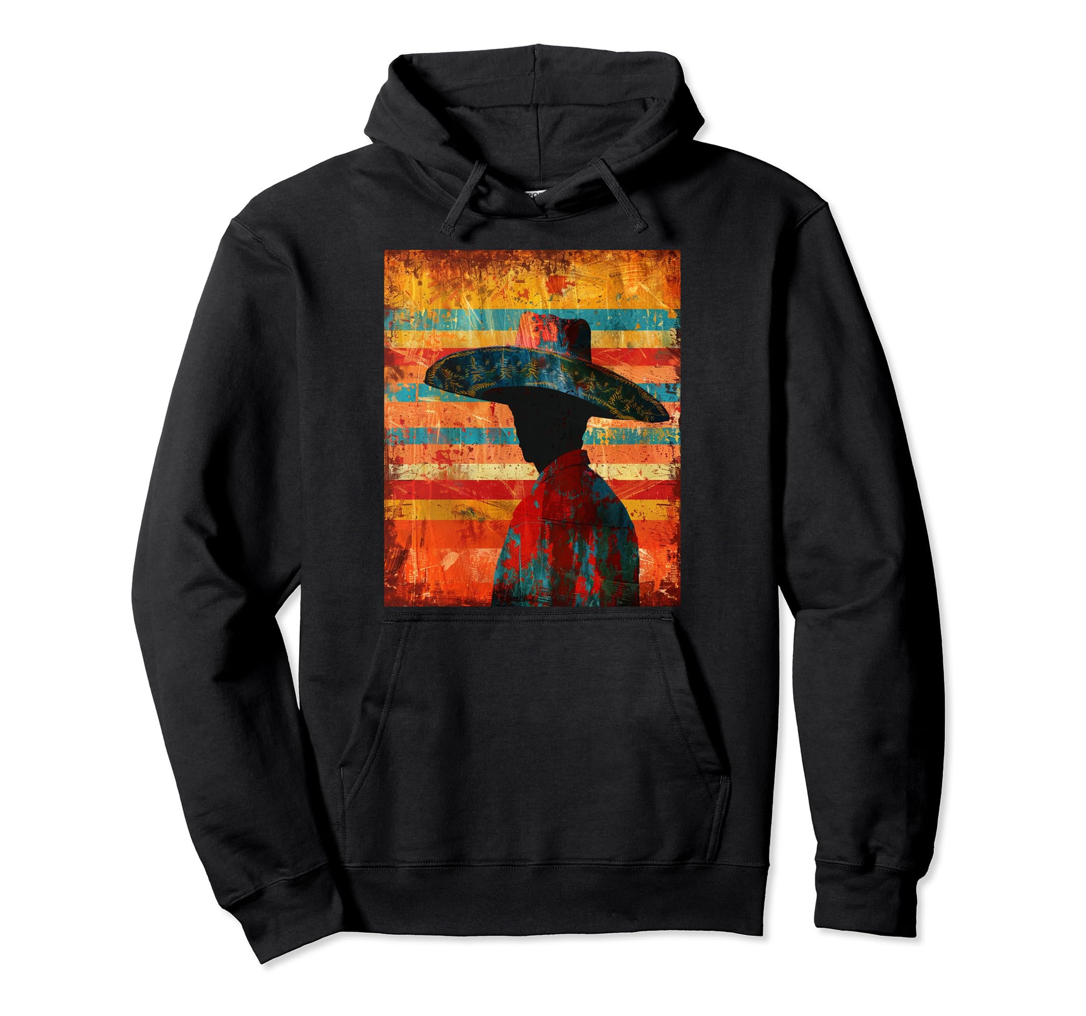 1950S Western Mexican Cowboy Sombrero Hoodie - Streetwear Style Men Women - T-Shirt, Sweatshirt, Hoodie