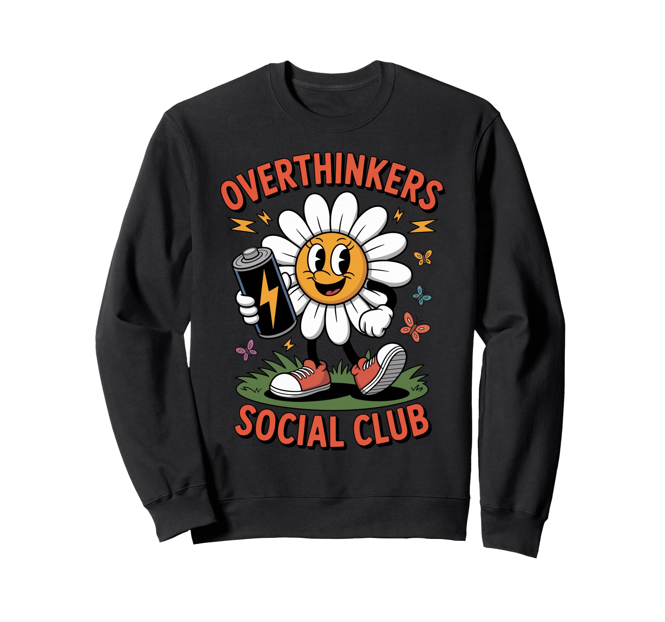 Overthinkers Social Club Sweatshirt - Unique Graphic Unisex - T-Shirt, Sweatshirt, Hoodie