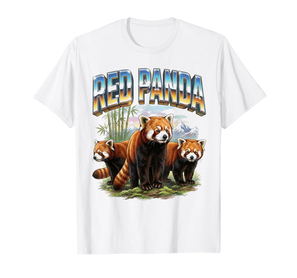Red Panda 70S 90S Red Panda Animal T-Shirt - Fun Novelty Design for Adults - T-Shirt, Sweatshirt, Hoodie