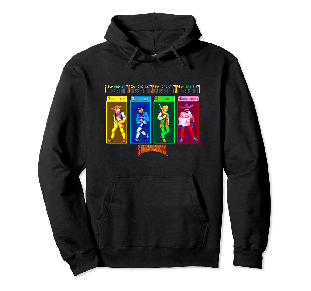 Sunset Riders Character Select Hoodie - Casual Everyday Wear Men Women - T-Shirt, Sweatshirt, Hoodie